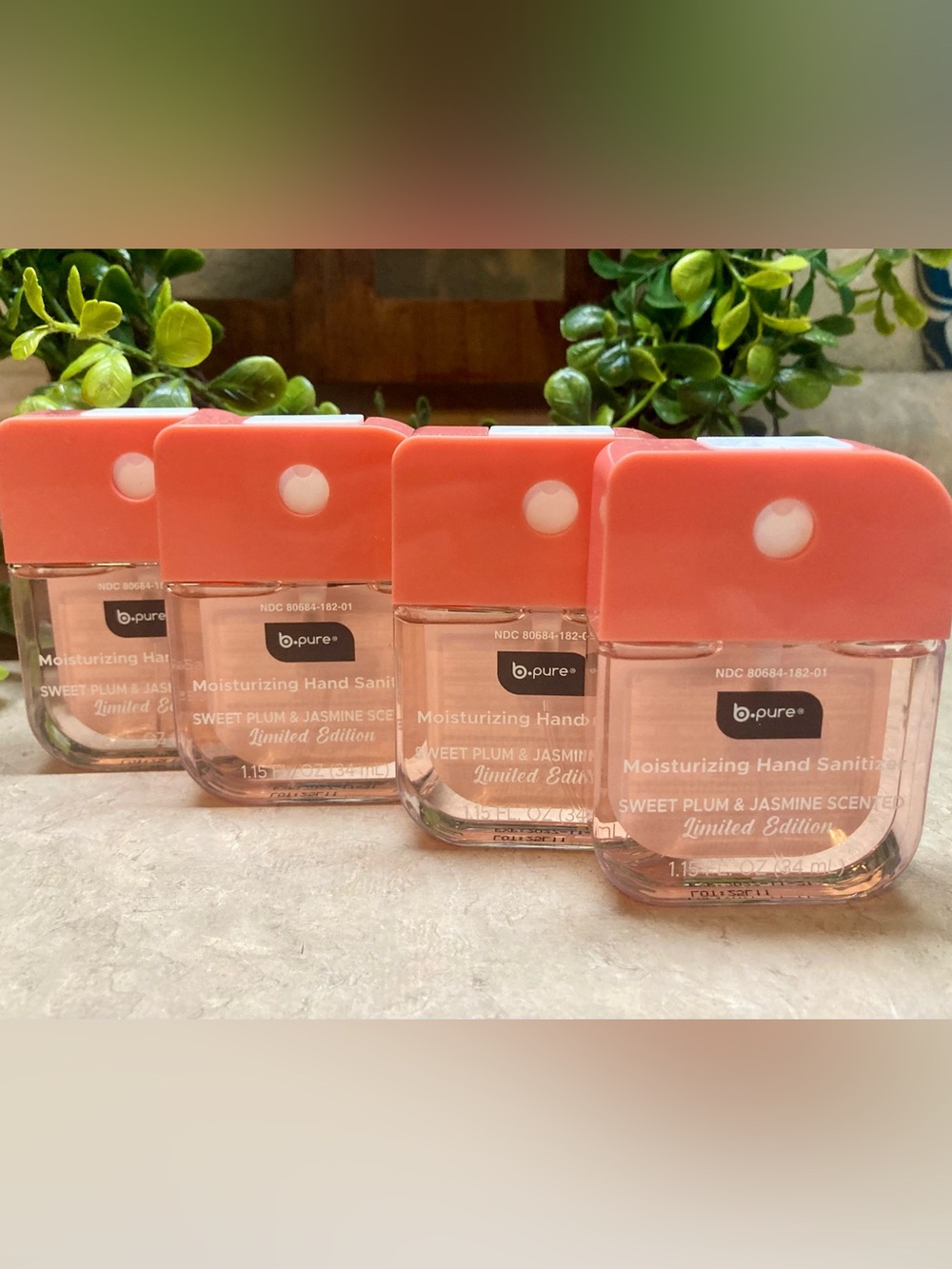Sweet Plum & Jasmine Moisturizing Hand Sanitizers - Set of 4 Viral New Scent